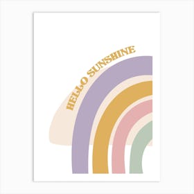 Hello Sunshine Rainbow Art Print