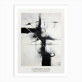 Connection Abstract Black And White 6 Poster Art Print