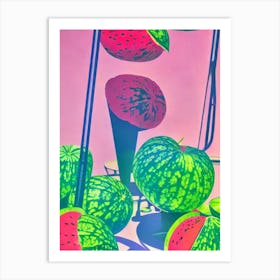Watermelon 1 Risograph Retro Poster Fruit Art Print