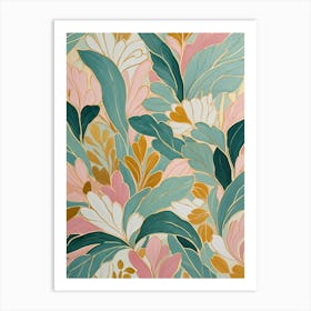 Abstract Pastel Floral Art Print