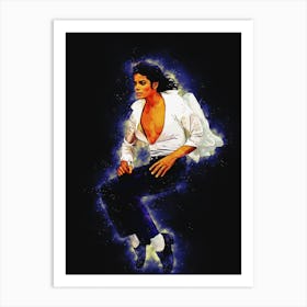 Spirit Of Michael Jackson Black Or White Art Print