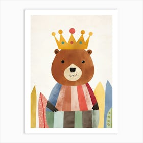 Little Wombat 2 Wearing A Crown Art Print