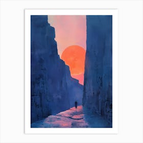 Sunset In The Canyon Art Print