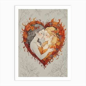 Autumn Heart 2 Art Print