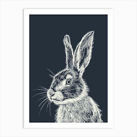 Jersey Wooly Rabbit Minimalist Illustration 2 Art Print