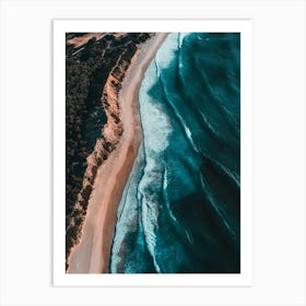 Aerial View Of The Beach 12 Art Print