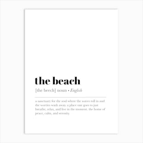 Beach Definition Art Print