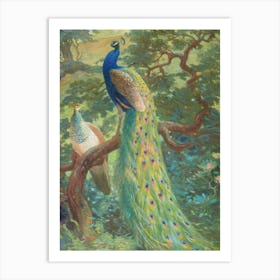 Vintage Peacocks Art Print