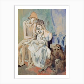 Pablo Picasso 'The Monkey And The Woman' Art Print