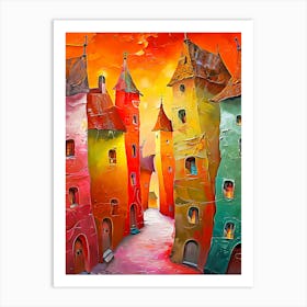 Colorful Cityscape Art Print