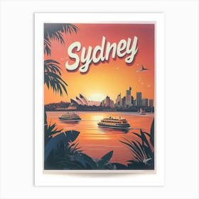 Aihrgdesign A Mid Century Modern Travel Poster For Sydney Sho 1a4e50f4 E68e 4017 A5ab 0dca3a7be398 1 Art Print