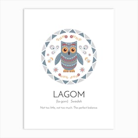 Lagom Definition Art Print