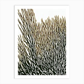 Acropora Tenius Iii Linocut Art Print