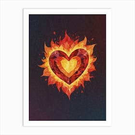 Heart Of Fire 31 Art Print