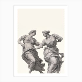 Women Statue Sketch Art Print