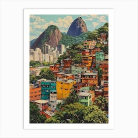 Rio De Janeiro Kitsch Cityscape 2 Art Print