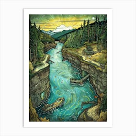 River In The Woods 1 Art Print