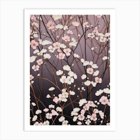 Flower Illustration Gypsophila Babys Breath 2 Art Print