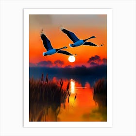 Canadian Geese Art Print