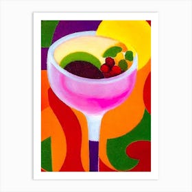 Frozen Margarita Paul Klee Inspired Abstract 2 Cocktail Poster Art Print
