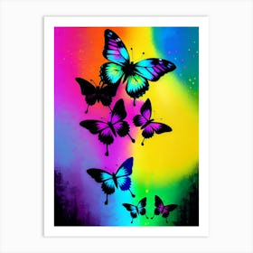 Rainbow Butterflies 9 Art Print