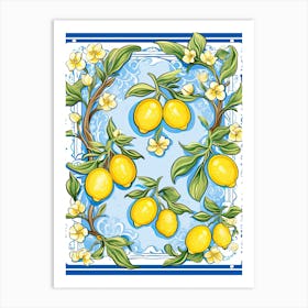 Lemons Illustration 10 Art Print