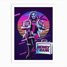 Becky Lynch 80s Retro Art Print