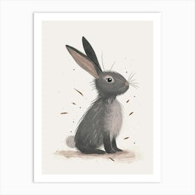 Jersey Wooly Rabbit Nursery Illustration 1 Art Print