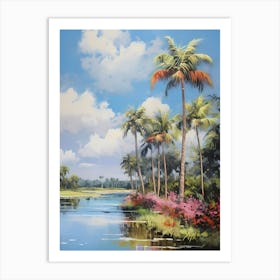 Palm Trees By The Water Art Print