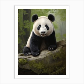 Panda Art In Photorealism Style 4 Art Print