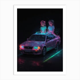 Neon Car 6 Art Print