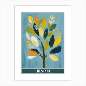 Chestnut Tree Flat Illustration 1 Poster Art Print