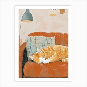 Cat In The Living Room 2 Art Print