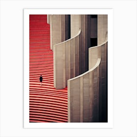 Red Stairs Art Print