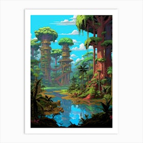 Tambopata National Park Pixel Art 2 Art Print