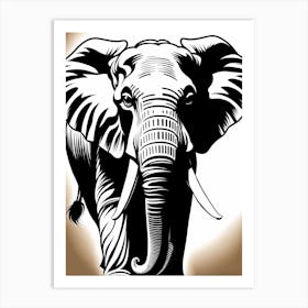 Elephant With Tusks, 1345 Art Print
