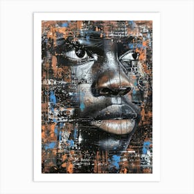 Man'S Face Art Print