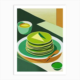 Green Matcha Pancakes Art Print