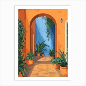 Mediterranean Courtyard 4 Art Print