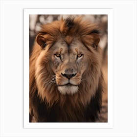 Portrait Of A Lion V1 Art Print
