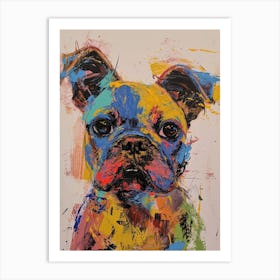 British Bulldog Acrylic Painting 3 Art Print