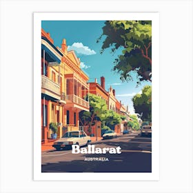 Ballarat Australia Victoria Digital Travel Art Art Print