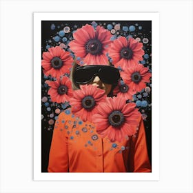 Surreal Flower Portrait 7 Painting Art Print