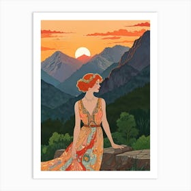 Woman In A Dress 1 Art Print