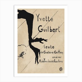 Yvette Guilbert (1894), 2, Henri de Toulouse-Lautrec Art Print