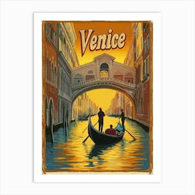 Aihrgdesign A Mid Century Modern Travel Poster For Venice Sho 9a6a3e9c E5a6 4773 9130 092e658a93ac 0 Art Print