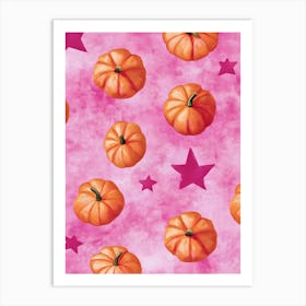 Pumpkins And Stars Art Print