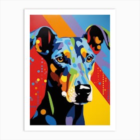 Bright Rainbow Dobermann 4 Art Print