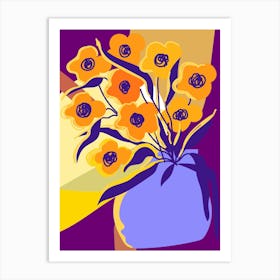 Yellow Flowers Pop Art Print