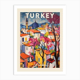 Istanbul Turkey 2 Fauvist Painting  Travel Poster Art Print